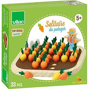 Vilac Jouet en Bois Jouets Créatif et Educatif Jeu Solitaire Original pour Tout Petits Jeu de Société pour Enfants Jeu de Mémoire et de Concentration pour Enfants 4 Ans et Plus - Publicité