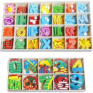 ZOOMPIL ZOOMIL Alphabet en Bois et Numéro Colorés, Chiffres et Alphabets en Bois, Jouets en Bois pour Bébés, Alphabets en Bois Majuscules, d'apprentissage Jouet Éducatif Paquet (148 pièces) - Publicité