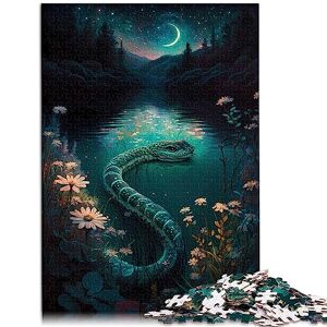 BUBELS Snake Fable Jigsaw Puzzles for Adults Wooden Jigsaw Puzzles Educational Game 14.96x20.47inch - Publicité