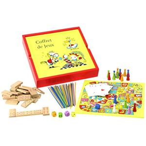 Jeujura 11861- Jeux de Société-Coffret Bois 100 Jeux Acidule - Publicité