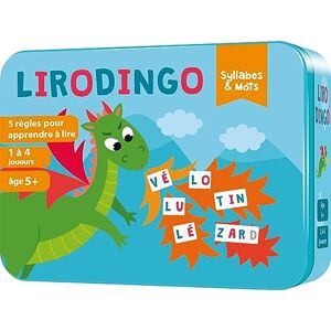 Asmodee Aritma LiroDingo Syllabes et Mots Jeux de société Jeux de Cartes éducatifs Phonologie et Lettres Maternelle GS et CP Jeu Enfant à partir de 5 Ans 1 à 4 Joueurs Version FR - Publicité