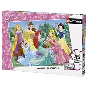 Nathan Puzzle Enfant 45 pièces Rencontre avec les princesses Disney Fille ou garçon dès 5 ans Puzzle de qualité supérieure Carton épais et résistant Princesses 86537 - Publicité