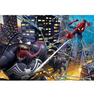 cavernedesjouets Puzzle 200 Pieces pour Spiderman et l'attaque Contre Venom Set Puzzle Enfant Super Heros Spider-Man + 1 Carte Offerte - Publicité