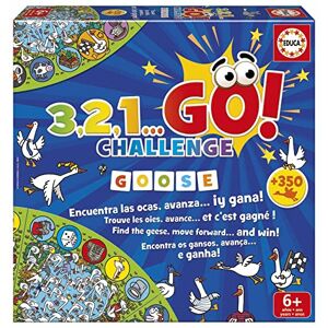 Educa 3,2,1... GO Challenge Goose   Où sont Les oies ? Trouve-Les pour avancer dans Les Cases du Parcours et Gagner ! Jeu de société Enfant et Famille, 2 à 4 Joueurs à partir de 6 Ans (19420) - Publicité