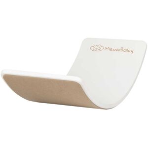 MeowBaby Planche D'equilibre Blanc avec Feutre Beige 80x30cm