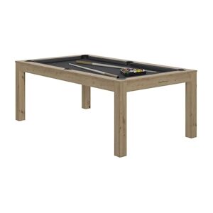 RENE PIERRE Billard Charme Chene Sable Drap Slate Grey 203x116x78cm + plateaux table - Publicité