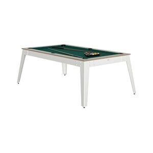 RENE PIERRE Billard Steel Oslo Pieds Blanc Drap Vert 203x116x78cm