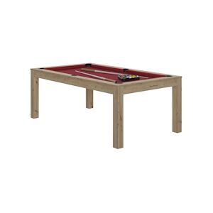 RENE PIERRE Billard Charme Chene Sable Drap Rouge 203x116x78cm + plateaux table