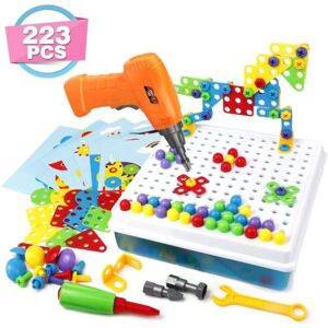 Non communiqué Symiu Mosaique Enfant Puzzle 3D Construction Enfant Jeu Montessori Kit Mosaique 223 Pcs pour Enfant Fille Garcon 3 4 5 Ans - Publicité