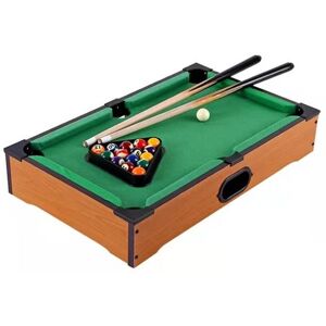 Non communiqué Mini Table de Billard Americain - Mini Billard Mobile - 2 Queues, 16 Boules, Triangle et Craie - Couleur Bois Clair - Ideal pour Enfants et Adultes Multicolore - Publicité