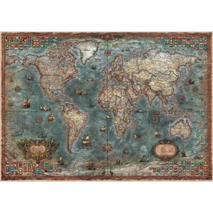 Puzzle adulte : carte du monde antique - 8000 pieces - educa collection planisphere - nouveaute - Publicité