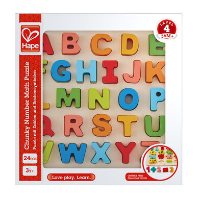 Hape Puzzle alphabet lettres majuscules bois E1551