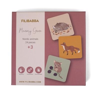 Filibabba Jeu de memory monde animaux nordiques