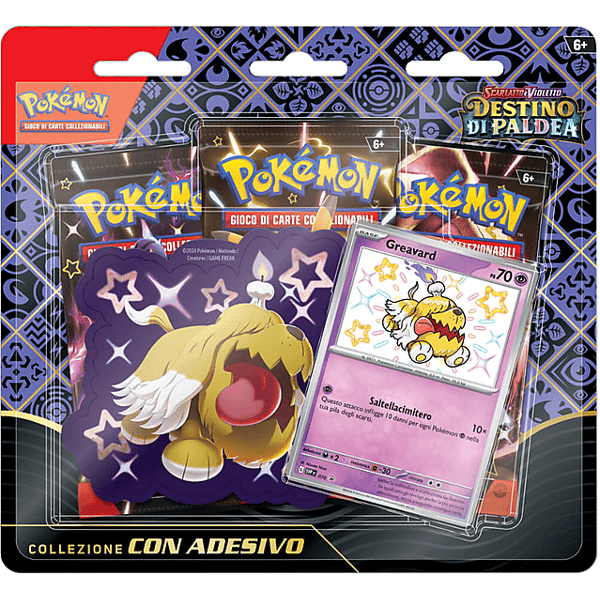 pokemon carte da gioco  adesivo destino di paldea