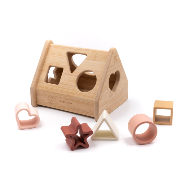 bamboom puzzle casetta in legno pink