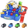 HTN Toddler Race Track Kids Boy Car Toys Età 3 Ragazzi Di 4 Anni Girls Preschool Rail Car Avventure City Rescue Game Garage Garage Garage Garage Garage Garage Garage Birthset Birtht