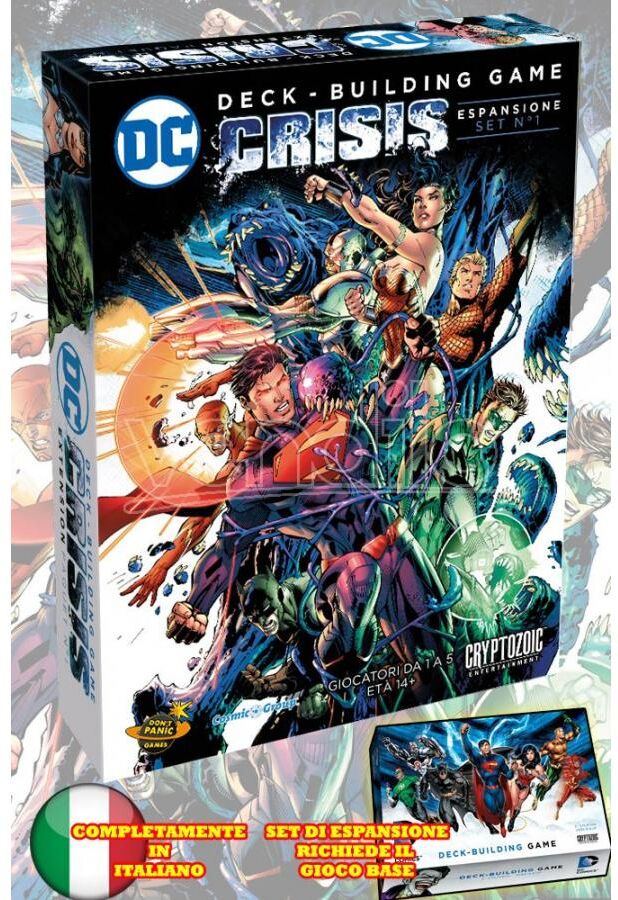 CRYPTOZOIC ENTERTAINMENT Cryptozoic Cosmic Games Dc Deck Building Game Crisis Exp Set Ita Gioco Da Tavolo