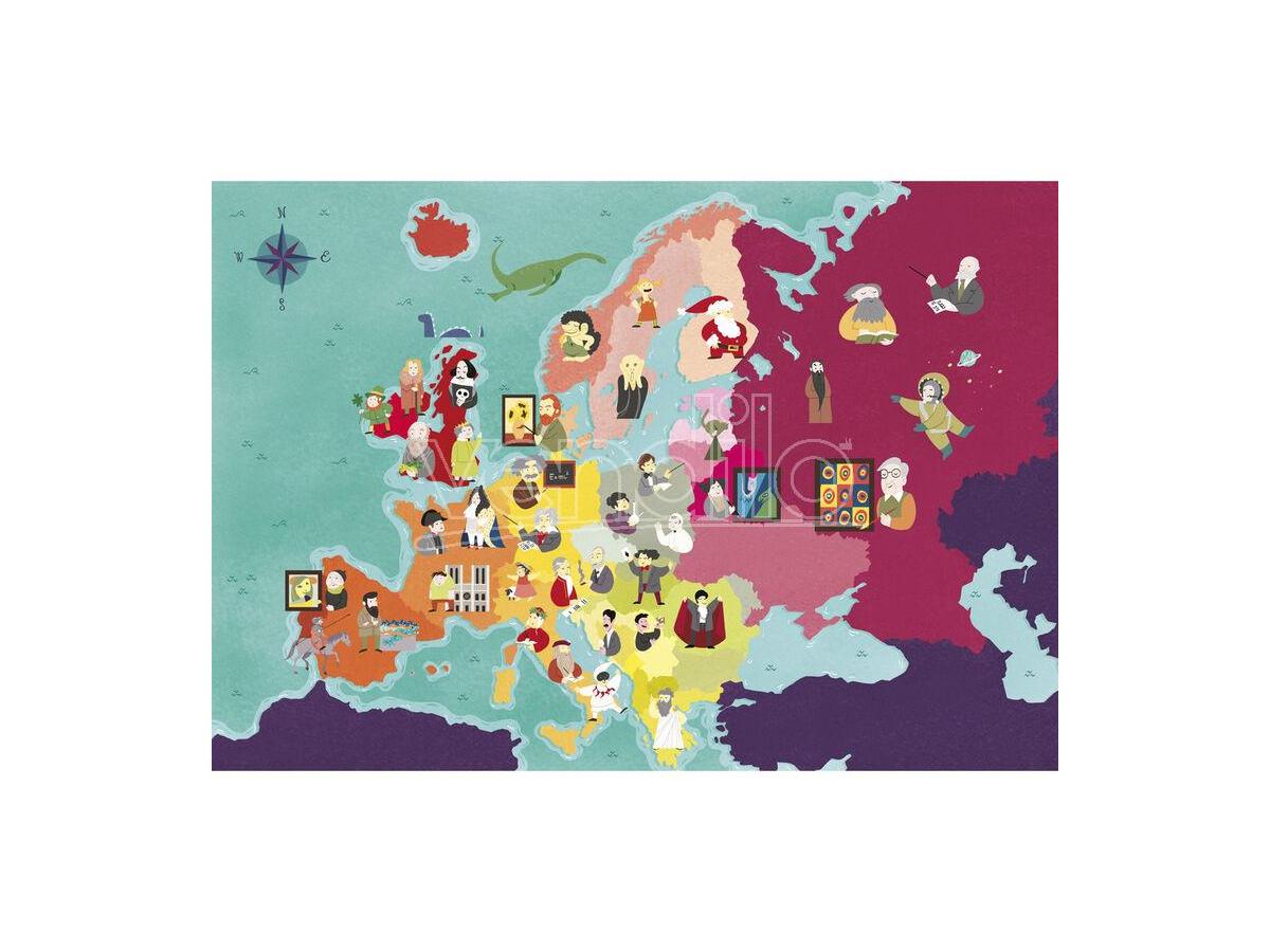 CLEMENTONI Great People In Europe Exploring Maps Puzzle 250pcs