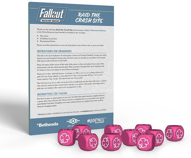 MODIPHIUS Fallout Www Raiders Organised Play Pack Gioco Da Tavolo