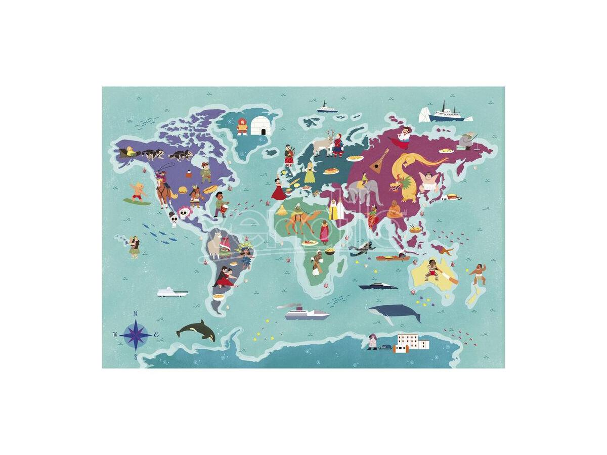 CLEMENTONI Customs E Traditions In The World Exploring Maps Puzzle 250pcs