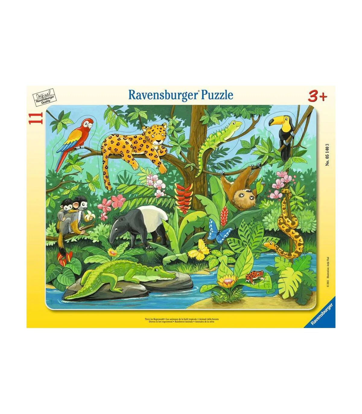 Ravensburger Puzzle Didactica Incorniciati - Animali della giungla