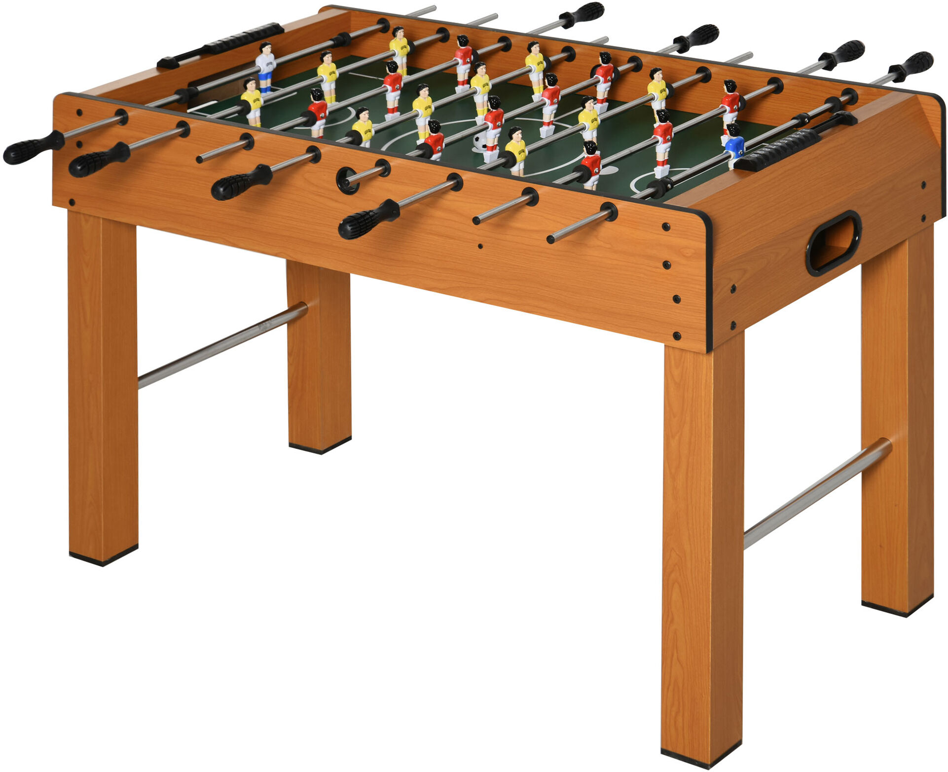 Homcom Calcio Balilla Professionale per Adulti e Bambini in MDF, con 2 Palline, Segnapunti e 22 Giocatori, 122x61x80.7cm