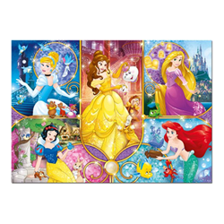 Clementoni Puzzle Supercolor disney princess - brilliant puzzle 20140