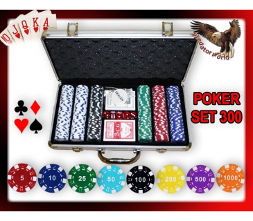 Arredo Casa Facile Set Professionale 300 Fiches/chip Pro Poker 11,5 Gr - Set Completo