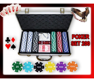 Arredo Casa Facile Set Professionale 200 Fiches/chip Pro Poker 11,5 Gr - Set Completo