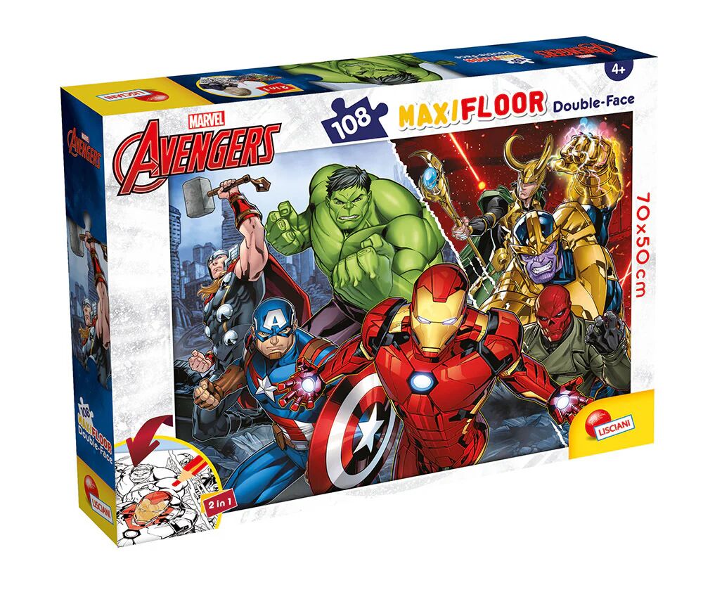 Liscianigiochi Marvel Puzzle Df Maxi Floor 108 Avengers