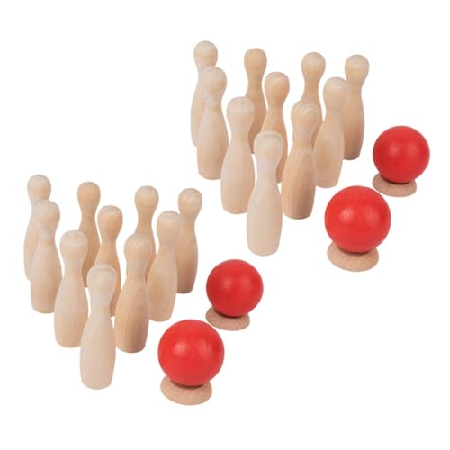 BESPORTBLE 2 Sets Bowling Ouder-Kind Spel Interessant Bowling Spel Speelgoed Mini Bowling Game Bowling Games Bowling Hout Speelgoed Bowling Speelgoed Kinderen Sport Spel Speelgoed Buiten