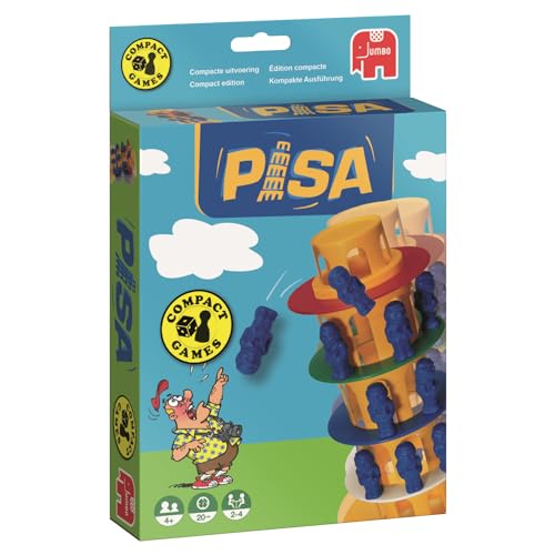 Jumbo Toren van Pisa Compact Reisspel Gezelschapsspellen Kinderen vanaf 4 Jaar Nederlands Reisspellen voor kinderen
