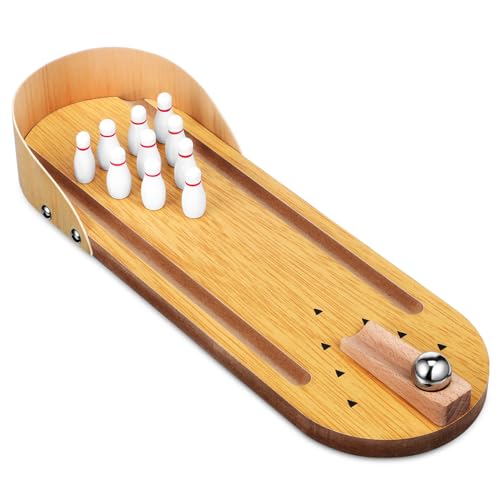 COOLHIYA 1 Set Mini Bowling Set Bowling Spel Voor Kinderen Tafelspelen Bowling Bordspel Thuis Bowlingbanen Bowling Spel Voor Volwassenen Indoor Bowling Bowling Tafel Top Bowling Mini Game