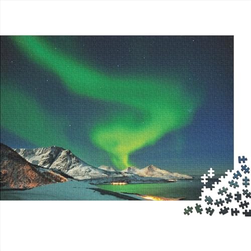 CHUIYUFULAN Norway Aurora Puzzel met 1000 stukjes, voor volwassenen en kinderen vanaf 14 jaar, familiedecoratie, feestaccessoires, spelletjes, puzzelmatten, Aurora, puzzels, spelletjes, feestaccessoires, 1000