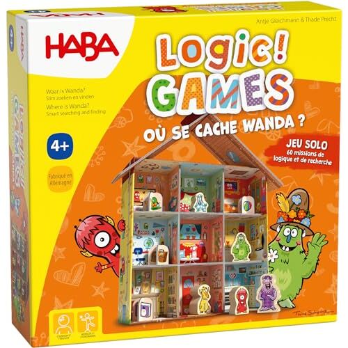 HABA Logic! Games – Waar verborgen Wanda? – gezelschapsspel – logica spellen – 60 puzzels – 4 jaar en ouder – 306808