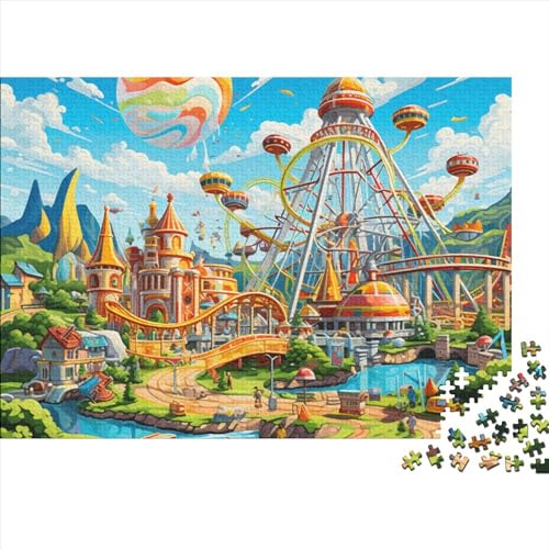 PPSOAP Pretparken 1000 stukjes legpuzzels voor volwassenen en kinderen puzzels voor volwassenen tieners leuke puzzels spelletjes puzzelspel