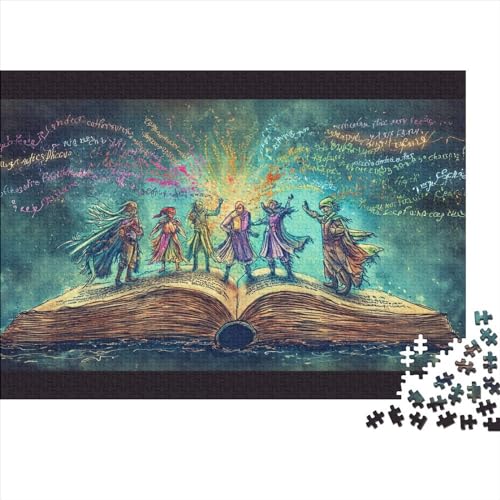 HAAPYILUO Puzzel 300 Stukjes Puzzel Volwassenen Leerspel Puzzel Grote Puzzel Grote Puzzels Magician 300 Stuks Puzzel Houten Puzzels 1000 Stuks Houten Puzzel 300 Stuks (40x28cm)