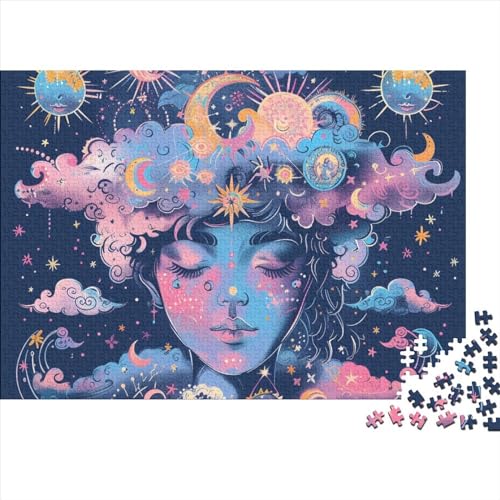 YAMABAIHUO Zon en maan 300 stuks klassieke puzzel, houten puzzel uitdaging voor volwassenen, pedagogische spellen, magische puzzel voor familiespel, godin, cadeau, 300 stuks (40 x 28 cm)