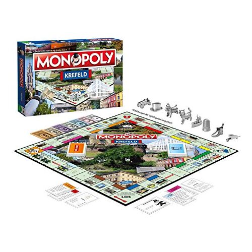 Winning Moves Monpoly Krefeld – het wereldberoemde spel om grondbezittingen en onroerend goed.