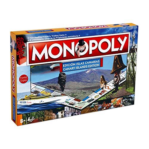 Winning Moves Monopoly Canarische eilanden – bordspel – tweetalige versie in het Spaans en Engels