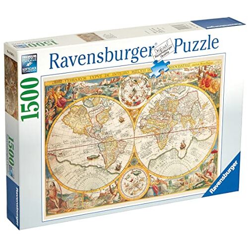 Ravensburger puzzel Wereldkaart 1594 Legpuzzel 1500 stukjes