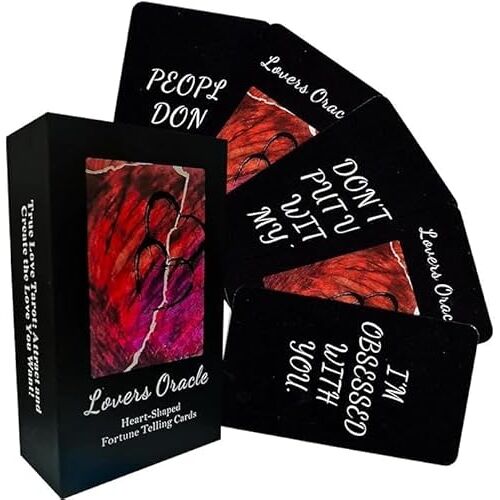 QCFQCF Liefde Oracle Kaarten, Tarot Kaarten voor Beginners,80 Liefde Tarot Kaarten Twin Flame Oracle Deck,Liefde Oracle Kaarten Deck Make Love Romantisch,Tarot Kaarten met Bericht op hen Oracle Kaarten