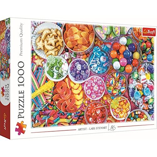 Trefl Heerlijke Snoepjes Puzzle 1000 Elements Kleurrijke Snoepjes, doe-het-zelf-Puzzels, Creatief Amusement, Snoepjes, Gelei, Klassieke Puzzels voor Volwassenen en Kinderen vanaf 12 jaar