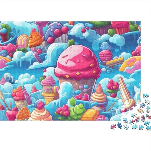 EsYem Zoetwaren 1000 stukjes puzzel uitdagende puzzel zoetwaren puzzels voor volwassenen verjaardagscadeau geschikt voor kinderen vanaf 12 jaar en volwassenen 1000 stuks (75 x 50 cm)