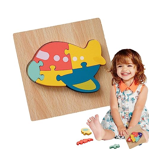 Bexdug Houten puzzels voor peuters, Houten -puzzels 3D houten dierenpuzzels voor kinderen   -speelgoed voor 1 2 3 jaar oud, kinderen leren fijne motoriek Educatieve puzzels