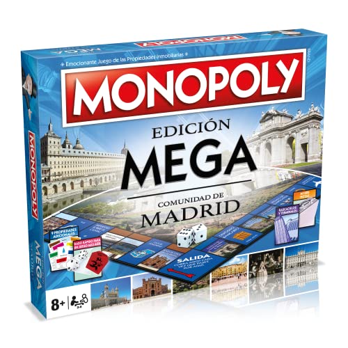 Winning Moves Mega Monopoly van de gemeenschap Madrid bordspel van onroerend goed Spaanse versie (WM02093-SPA-6)