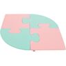 KiddyMoon puzzels foam puzzelset speelmat voor kinderen 4 delig, roze/minze