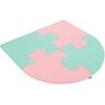 KiddyMoon puzzels foam puzzelset speelmat voor kinderen 4 delig, roze/minze