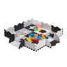 Relaxdays 34-delige speelmat, EVA, zonder schadelijke stoffen, 0,77 m², rand, puzzelmat kinderen, grijs/wit