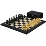 Chessgammon Ebony Schaakset 50 cm met Helena plat bord verzwaarde ebonised morphy-serie Staunton schaakstukken 3,75 inch